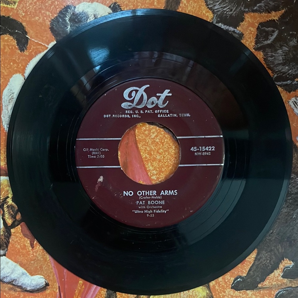Dot Records Vinyl Record Pat Boone 45 rpm